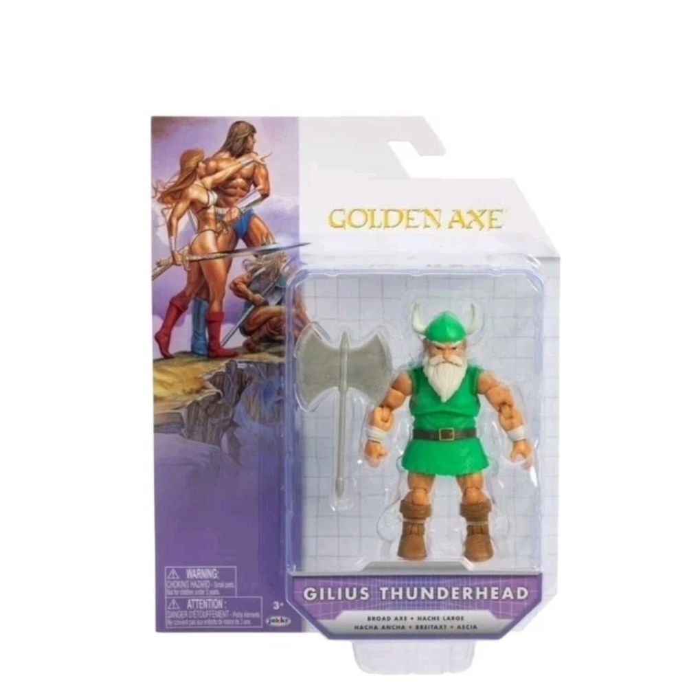 SEGA GOLDEN AXE GILIUS THUNDERHEAD with BROAD AXE 4" ACTION FIGURE JAKKS PACIFIC